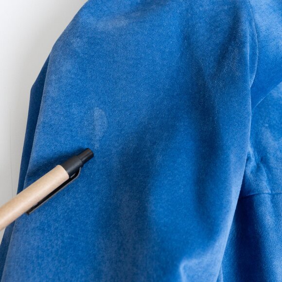 Vintage Danier Blue Suede Hooded Anorak Jacket XS - Picture 16 of 16